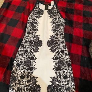Juniors Dress Black & White